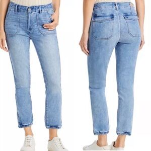 Paige Mayslie Jogger Jeans Cropped Zip Ankle